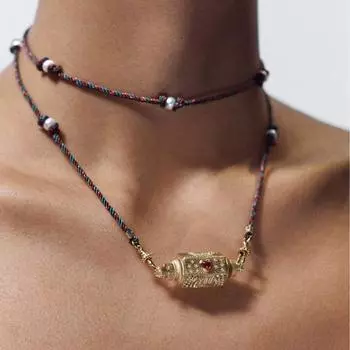 Цветной дизайн ожерелья с картами Таро, подвеска «Звездный глаз», позолоченная, сохраняющая цвет