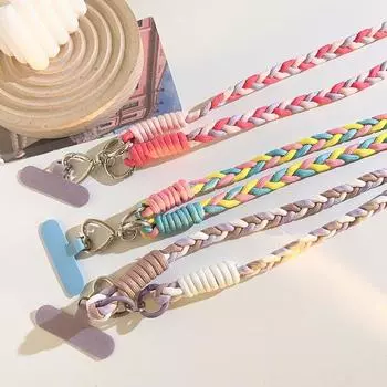 Цветной длинный ремешок для телефона через плечо, веревочная цепочка для iPhone, Samsung, Huawei, Xiaomi, брелок, универсальная подвеска для телефона и сумки