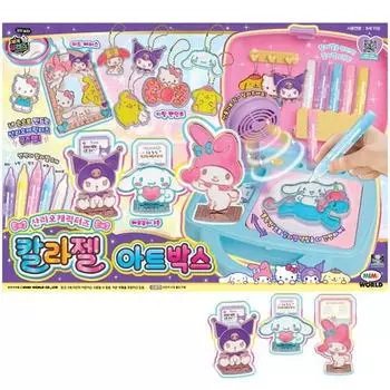 Цветной гель-арт-бокс с персонажами Sanrio, популярный персонаж в Корее