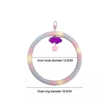 Цветной хлопковый шест для попугая, гибкая подвесная клипса, качели, цветная жердь, вращающаяся, удобная веревка для птиц, товары для животных