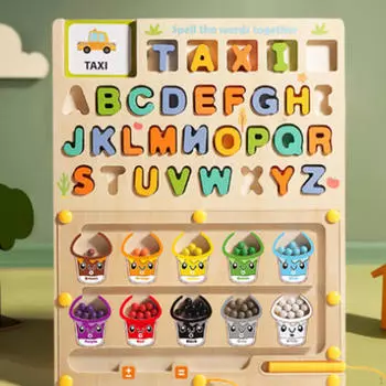 Цветной и буквенный лабиринт для детей, развивающая обучающая игрушка для детей, подарок на день рождения