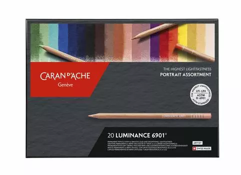 Цветной карандаш Caran Luminance 6901 792 Portrait 20 цветов в бумажной коробке d Ache на масляной основе