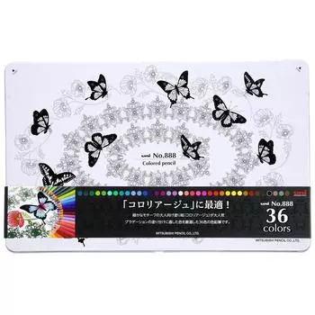 Цветной карандаш Mitsubishi Pencil 36 цветов K88836C №888
