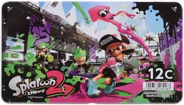 Цветной карандаш Mitsubishi Pencil Splatoon 2 880 12 цветов K88012CSTS2