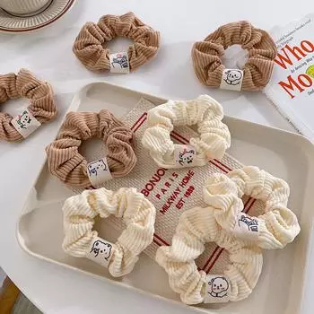 Цветной кофейный медведь, кольцо для волос, свежий женский высокий хвост, кольцо для волос, головной убор, сетка для волос #001