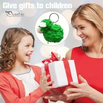 Цветной кудрявый овечий кулон, войлочная овечка, подвесное украшение, пушистая овечка, настенное украшение на окно, подарок на рождественскую вечеринку D