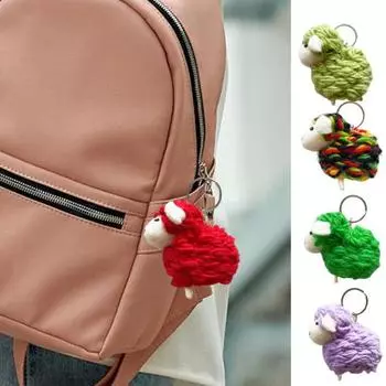 Цветной кудрявый овечий кулон, войлочная овечка, подвесное украшение, пушистая овечка, настенное украшение на окно, подарок на рождественскую вечеринку F