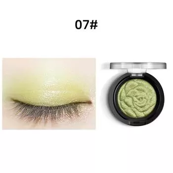 Цветной макияж Роза Дизайн Монохромный жемчужный свет Разрыхлитель Тени для век Пластина