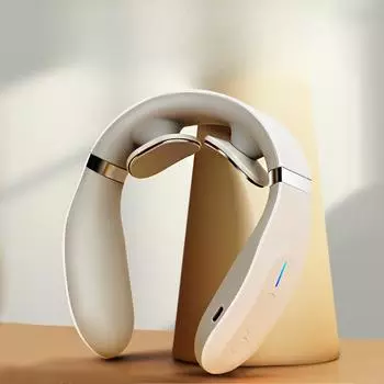 Цветной массажер для шеи, многофункциональный импульсный интеллектуальный шейный массажер, горячий компресс для шеи и плеч, защита для шеи Basic model белый