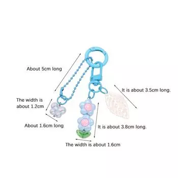 Цветной милый брелок с цветком, автомобильный брелок, кулон, полый лист, сумка, украшение фиолетовый