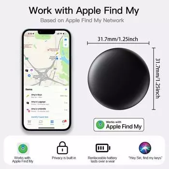 Цветной мини-умный тег Bluetooth Finder для отслеживания багажа, работает с Apple Find My Item Locator для рюкзака с ключами и багажом жёлтый