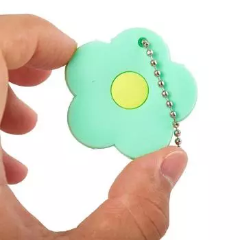 Цветной мультяшный чехол для ключей с цветочным рисунком, силиконовые аксессуары для ключей, милый держатель для ключей, брелок для ключей для девочек и женщин, подарочный безделушка