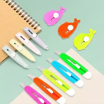 Цветной небольшой нож для коробок, портативный экспресс-нож для коробок, офисный нож для студенческих обоев, мини-нож для пластиковой пленки Candy Color #C0K32 #