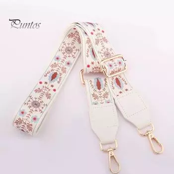 Цветной нейлоновый ремень для сумки, регулируемый сменный ремень для сумки, напечатанный ремень с пряжками для женщин и девочек, сумка через плечо 1pc бежевый