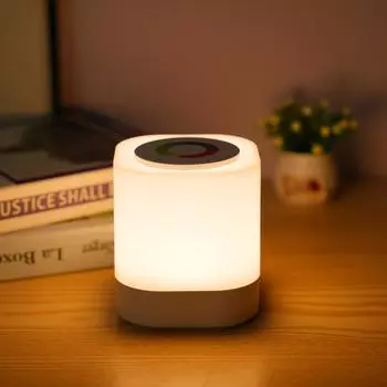 Цветной ночник Теплый белый свет RGB Цветные меняющие огни Маленькие сенсорные лампы Диммируемый стол белый