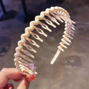 Цветной обруч для волос с мытьем зубов, детский головной убор для девочек, повязка на голову в корейском стиле, обруч для волос зелёный