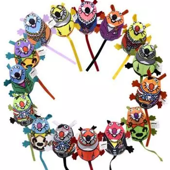 Цветной пищащий холщовый мягкий игрушки Красочные жевательные игрушки Игрушки для кошек и мышей Игрушки для питомцев Кошачья мята разноцветный