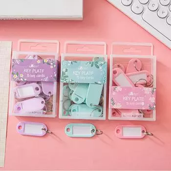 Цветной пластиковый брелок с номером отеля, удостоверением личности багажа и подвеской 15 pieces/box вишневый розовый