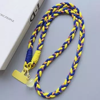 Цветной плетеный ремешок для телефона с защитой от потери, плетеный ремешок для телефона через плечо, съемная веревка для подвешивания телефона через плечо