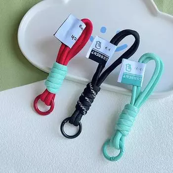 Цветной плетеный веревочный ремешок брелок для телефона чехол для женщин анти-потерянный автомобильный брелок сумка подвесные аксессуары брелок