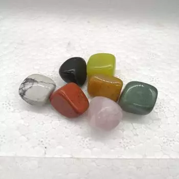 Цветной полированный энергетический камень для ландшафтного дизайна сада - белый, сосновый, синий 1-2cm