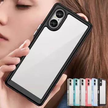 Цветной прозрачный чехол TPU для Sony Xperia 5 В 1 10 В защитный чехол ударопрочный прозрачный каркас полная защита цветной прозрачный чехол For Sony Xperia 10 V прозрачный