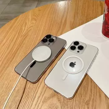 Цветной прозрачный магнитный чехол для телефона для iPhone 15 Pro Max 14 Pro 13 12 11, противоударный тонкий защитный чехол для объектива iPhone 15 чёрный