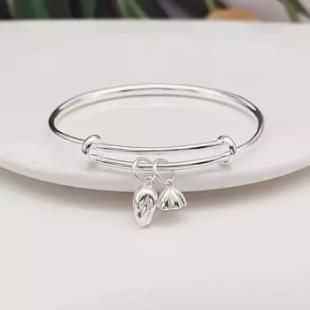 Цветной регулируемый изысканный сладкий неаллергический подарок гальванический браслет с подвеской в виде стручка лотоса для девочек