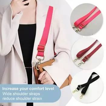Цветной ремень для сумки на плечо с карабином, регулируемый, расширенный, на одно плечо, через плечо кофейный