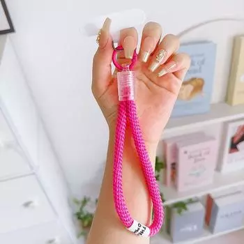 Цветной ремешок-цепочка для телефона с защитой от потери для iPhone, Samsung, Xiaomi, Huawei, Realme, брелок для ключей, сумка-подвеска