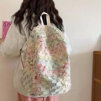 Цветной школьный рюкзак для девочек, рюкзак со звездой, женский рюкзак для учащихся старших классов средней школы