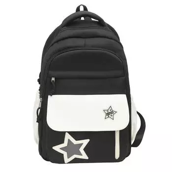 Цветной школьный рюкзак со звездным принтом для женщин, большой емкости, дорожный рюкзак жёлтый