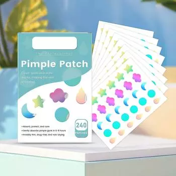 Цветной скрытый пластырь от прыщей для удаления прыщей Уход за кожей лица Уход за лицом Угревая сыпь Печатный пластырь от прыщей