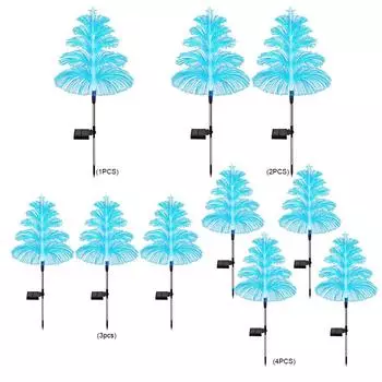 Цветной солнечный цветочный светильник RGB для улицы, светодиодный ландшафтный светильник IP65, водонепроницаемый 3Pcs