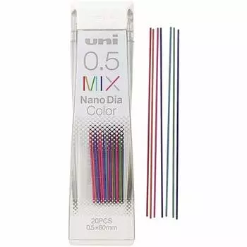 Цветной стержень для карандашей Mitsubishi Sharp Nano Diamond 0,5 мм MIX U05202NDCMIX, набор из 2 шт.