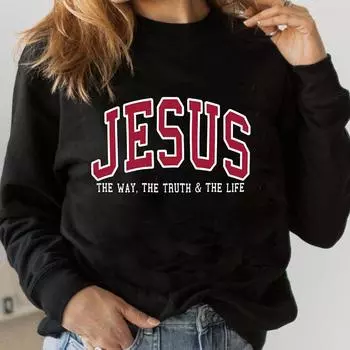 Цветной свитер «Иисус путь, истина, жизнь», христианские поты, вдохновляющие пуловеры, женские повседневные топы с библейскими стихами S серый