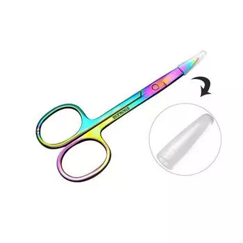 Цветной титановый триммер для бровей, ножницы для филировки ресниц, формирующие заколки для бровей, ресницы, ножницы
