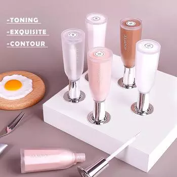 Цветной тонер Тональная основа Растушевка Жидкий хайлайтер Жидкие контурные тени Стерео