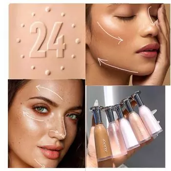 Цветной тонер Тональный крем Растушевка Хайлайтер Жидкий контур