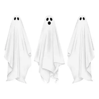 Цветной Ужас Хэллоуина Наклейки на Стекло Статические Наклейки на Витрину ПВХ One Size белый