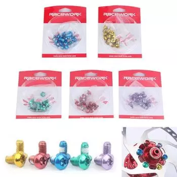 Цветной винт для велосипедного диска, винт для горного велосипеда, тормозная колодка сливового цвета, винт T25 M5 красный