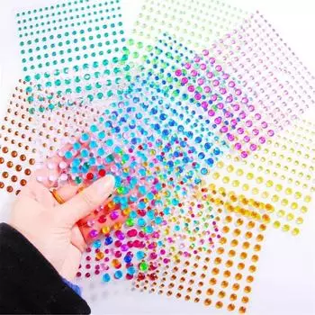 Цветные акриловые стразы, наклейка для глаз, сделай сам, вечерние, для лица, лба, макияжа, кристалл, самоклеящаяся наклейка для татуировки, наклейка для ногтей