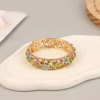 Цветные браслеты в этническом стиле с цветочным узором, сплав, ажурная гравировка, винтажные открытые браслеты для женщин, ювелирные изделия, подарок