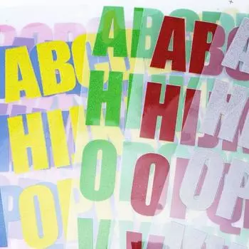 Цветные буквы, цифры, термопереводные заплатки, самоклеящиеся наклейки для одежды, моющиеся, прочные, алфавит для одежды синий