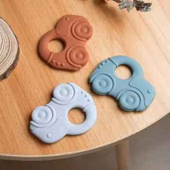 Цветные детские 1 шт. детские силиконовые прорезыватели для зубов, детские игрушки, не содержащие BPA, мультяшные машинки, успокаивающие игрушки для прорезывания зубов для новорожденных, жевательные игрушки для прорезывания зубов, детские вещи