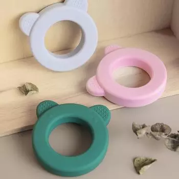 Цветные детские 1 шт погремушки для младенцев силиконовые игрушки-прорезыватели в форме мультяшного медведя детские игрушки 0-12 месяцев погремушка силиконовая жевательная игрушка для моляров