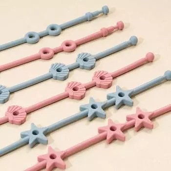 Цветные детские 3шт силиконовые зажимы для пустышки однотонные цветные цепочка для пустышки мультфильм детские игрушки регулируемые детские принадлежности мягкий детский подарок