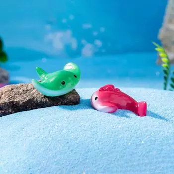 Цветные фигурки из смолы «Рыба-дьявол», миниатюрные фигурки, поделки, аквариум, осьминог, украшение для автомобиля, украшение для домашнего рабочего стола, подарки светло-фиолетовый