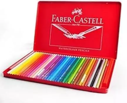 Цветные карандаши акварельные 36 цветов красная банка FC115937ffa Faber-Castell [Товар]