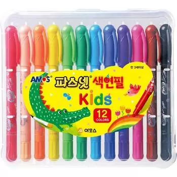 Цветные карандаши Amos Fastnet Kids 12р, 1 набор, 12 цветов, корейские игрушки